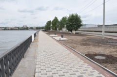 В Воткинске продолжаются работы по реконструкции городской набережной