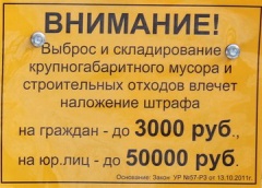 За крупногабаритный мусор житель Воткинска заплатит штраф