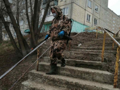 17 апреля в Воткинске дезинфицируют лестницы